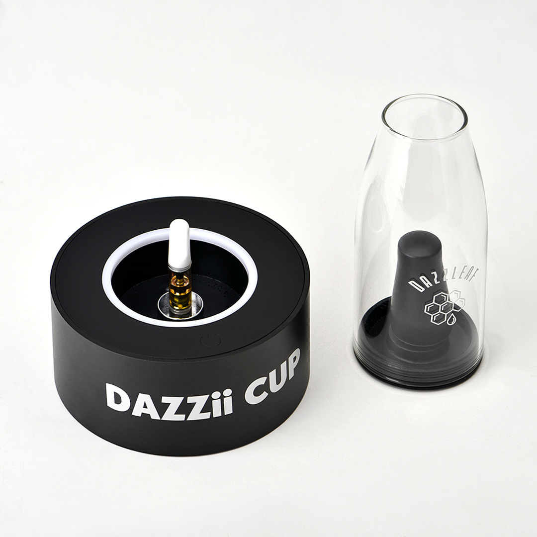 DazzLeaf DAZZii Cup Vaporizer, dazzii cup glass bubbler cup, thc, , wax 